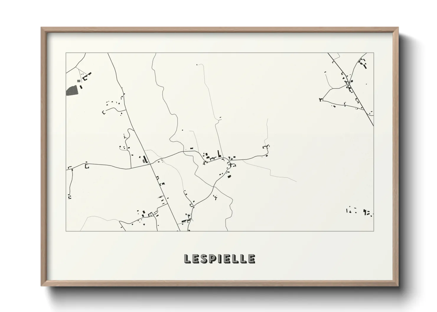 Une affiche de carte sur Lespielle