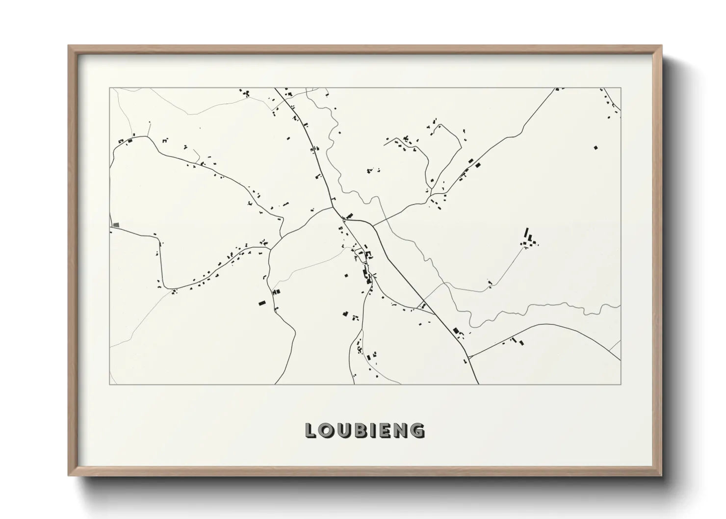 Une affiche de carte sur Loubieng