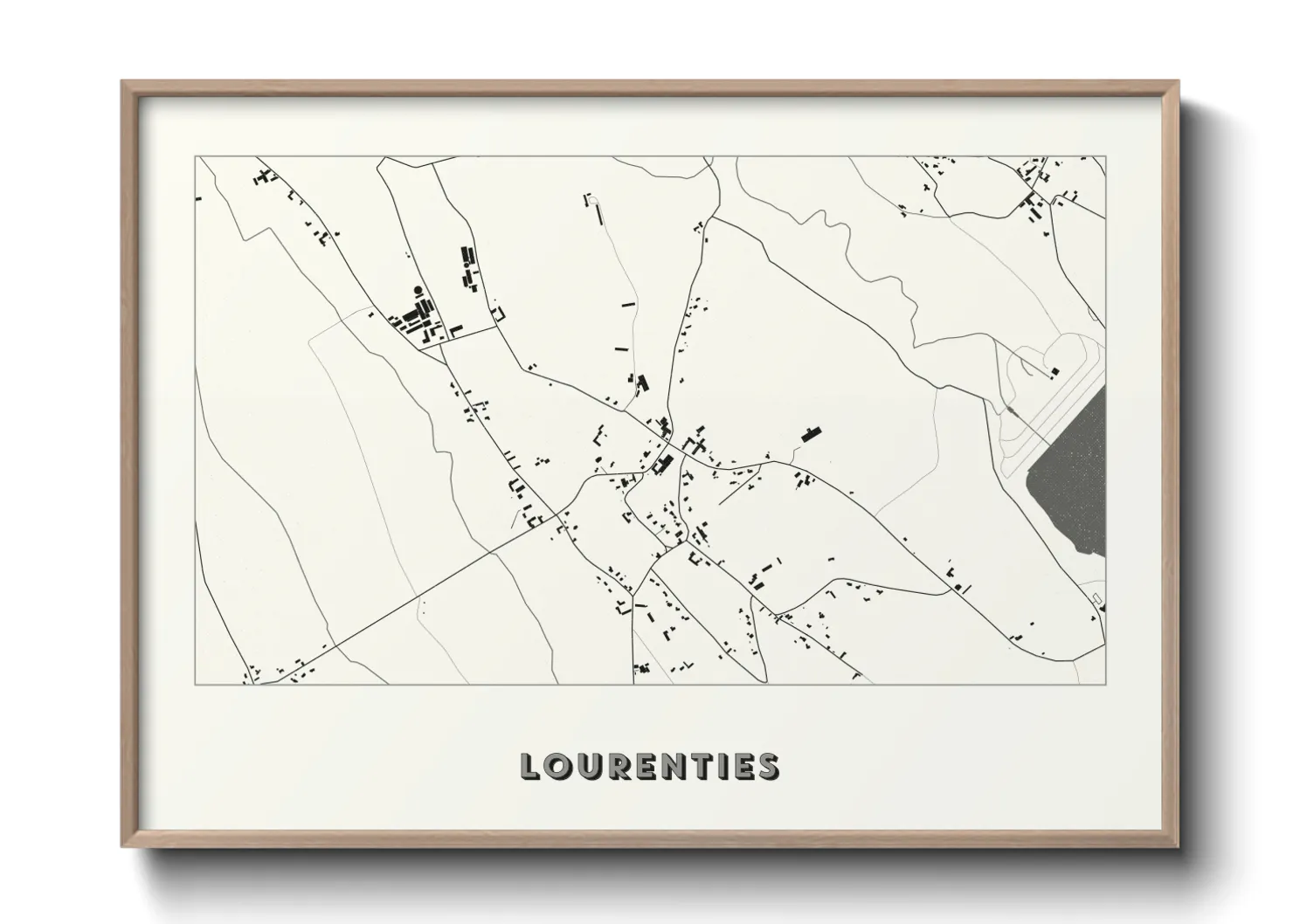 Une affiche de carte sur Lourenties
