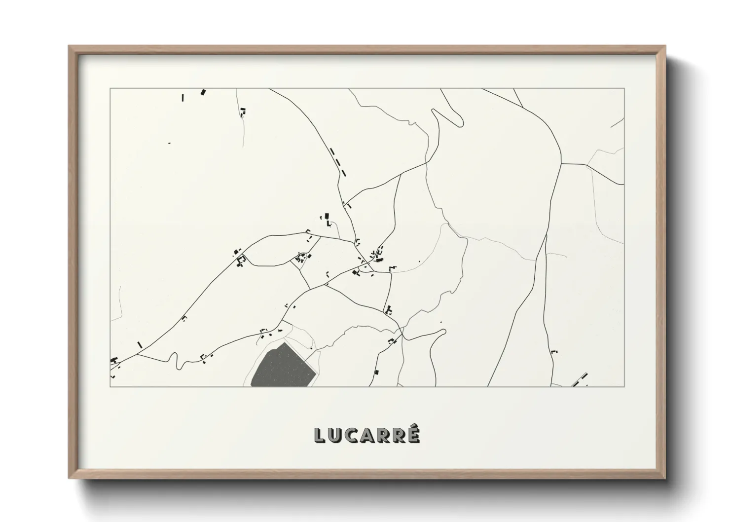 Une affiche de carte sur Lucarré