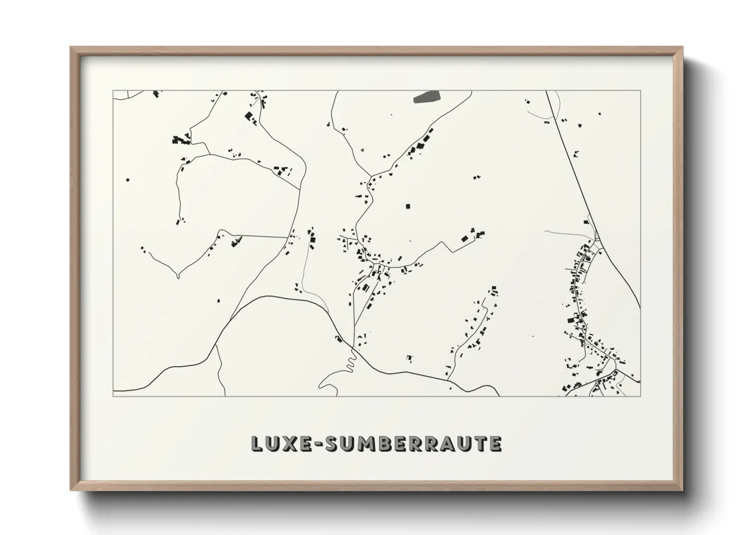 Une affiche de carte sur Luxe-Sumberraute
