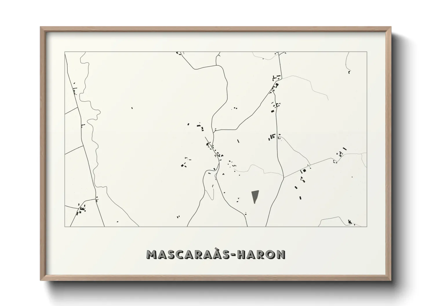 Une affiche de carte sur Mascaraàs-Haron