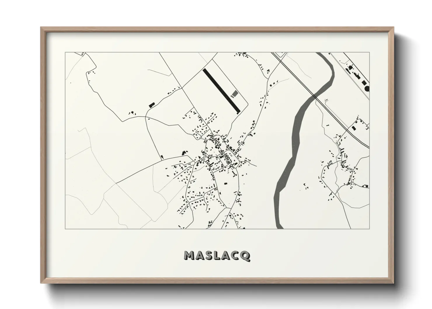 Une affiche de carte sur Maslacq
