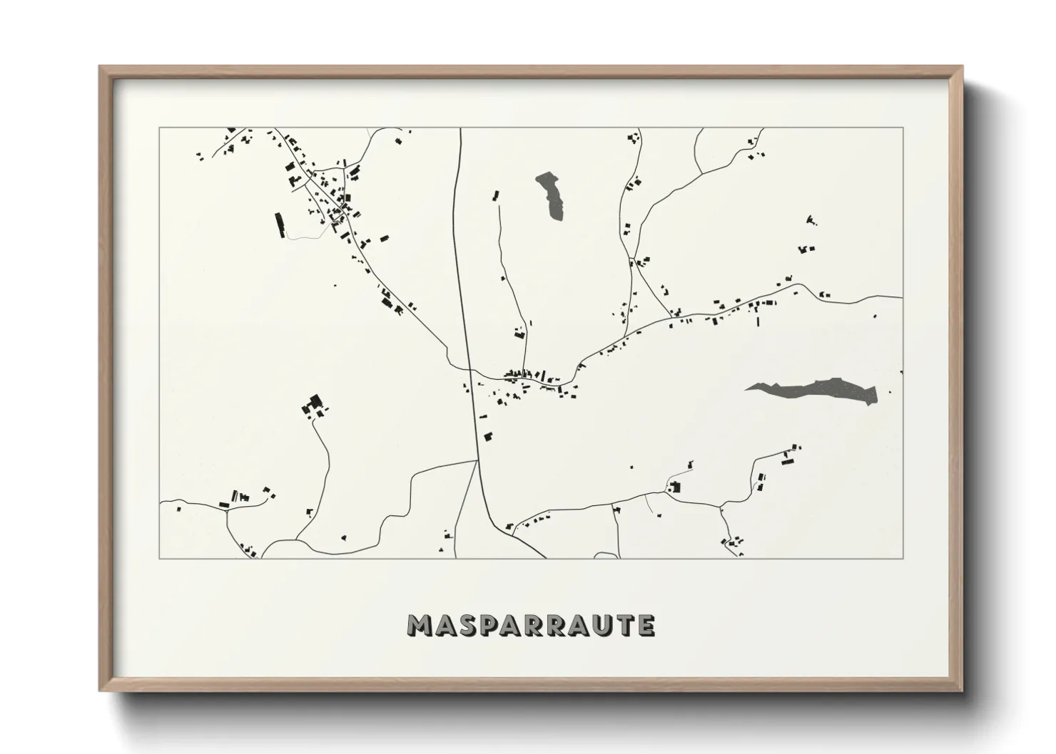 Une affiche de carte sur Masparraute