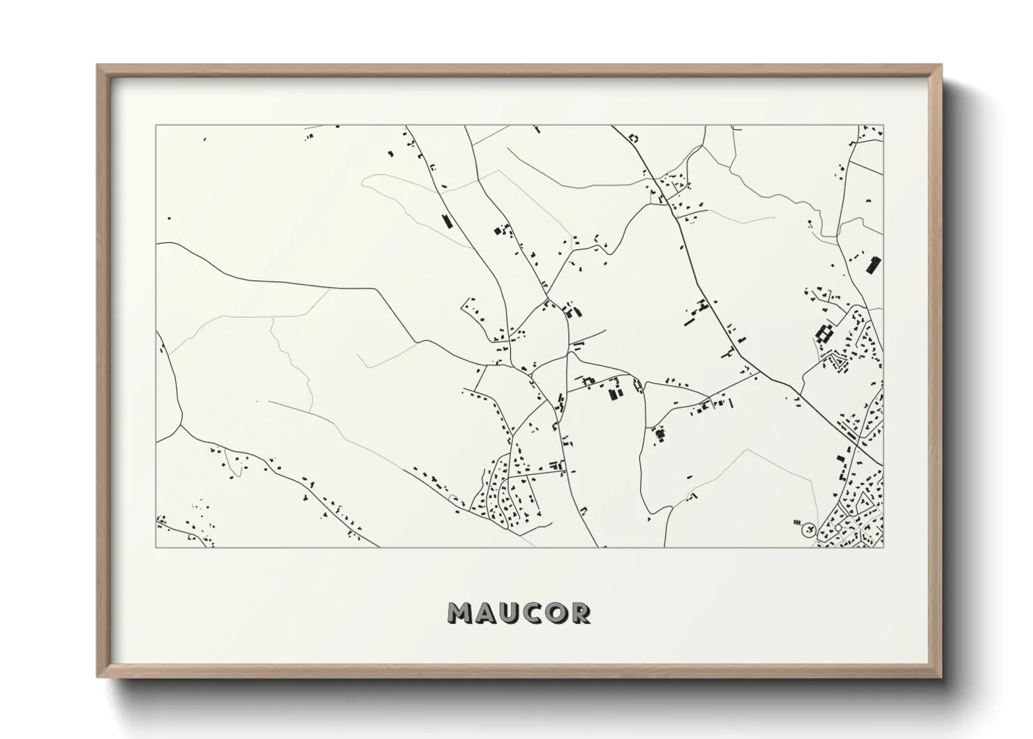 Une affiche de carte sur Maucor