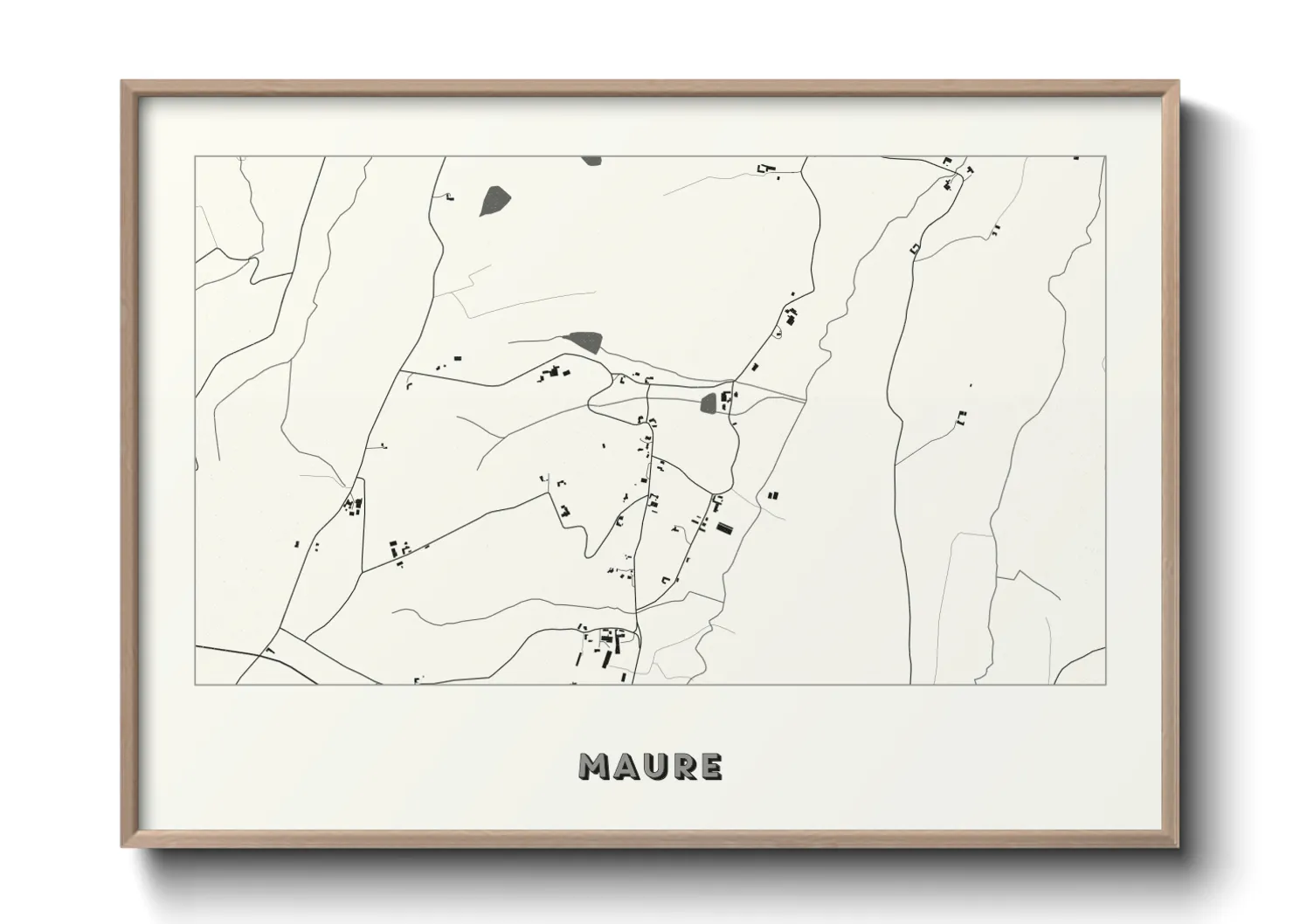 Une affiche de carte sur Maure