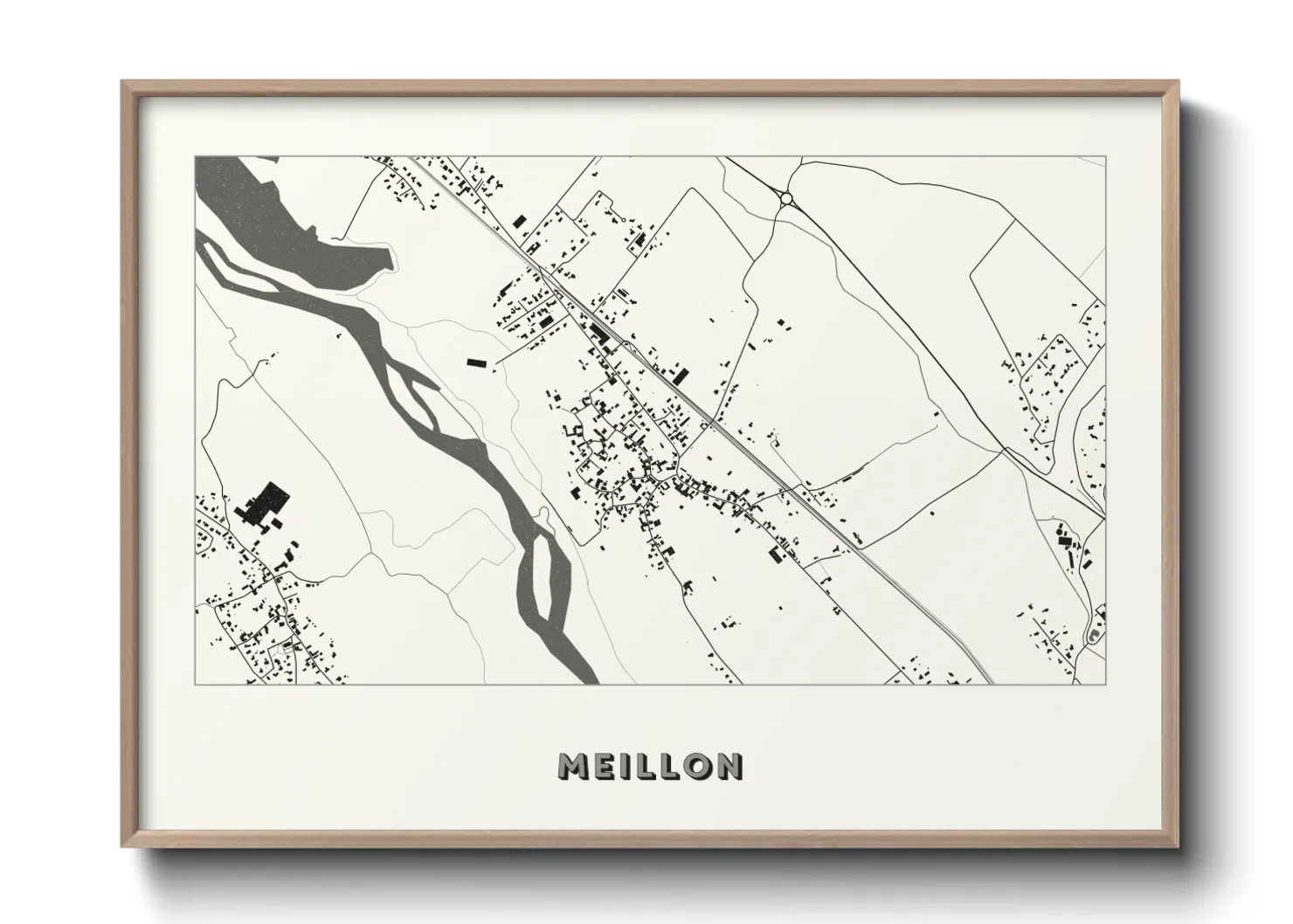 Une affiche de carte sur Meillon