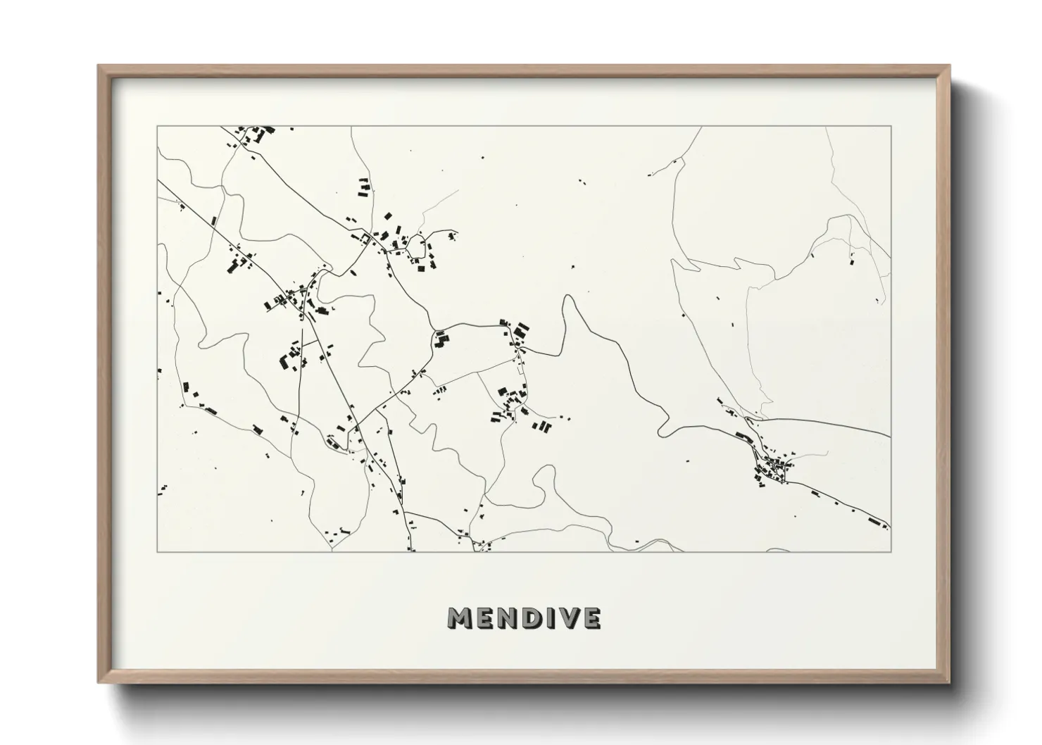 Une affiche de carte sur Mendive