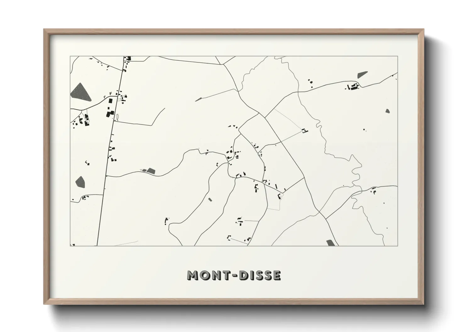 Une affiche de carte sur Mont-Disse