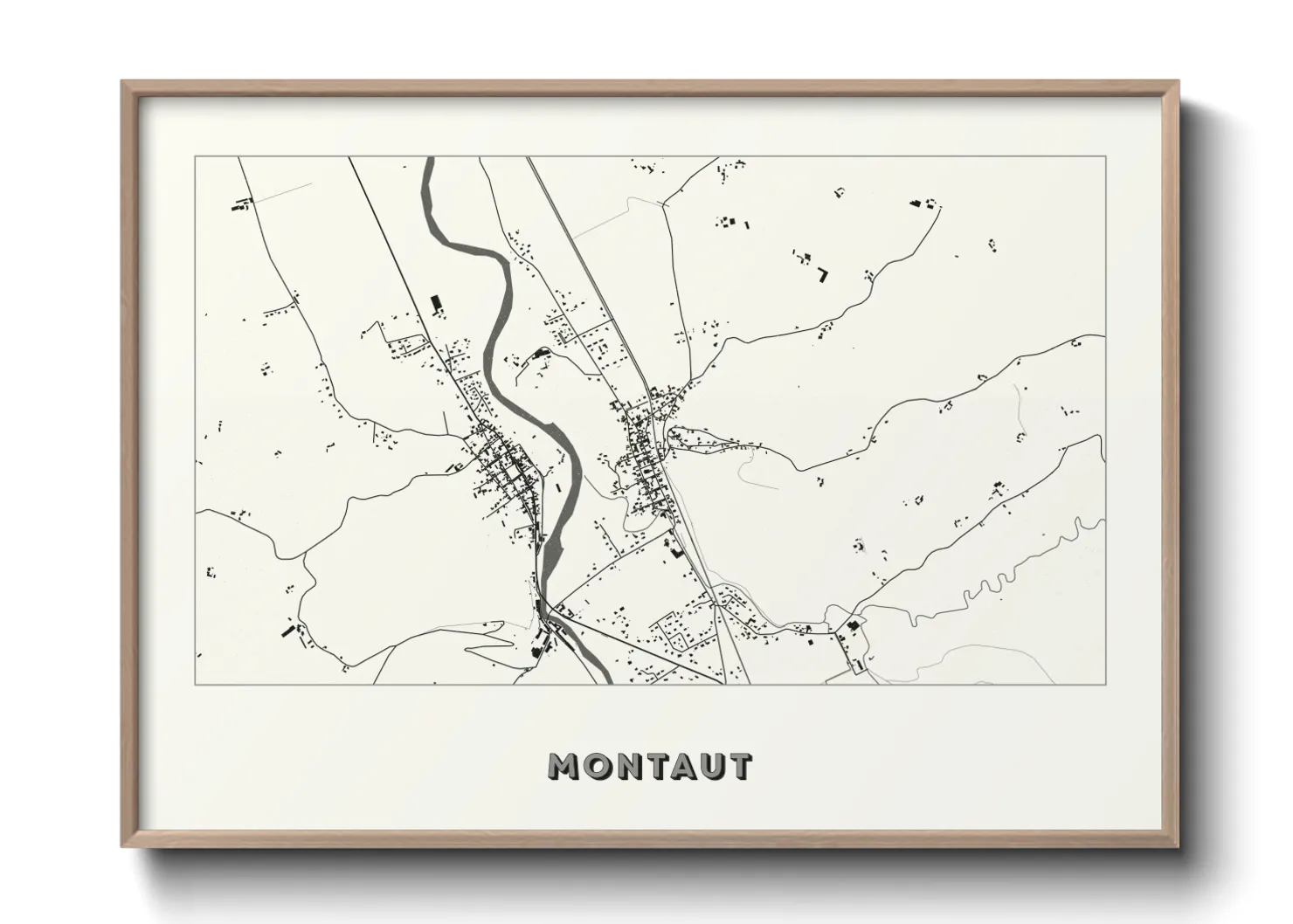 Une affiche de carte sur Montaut
