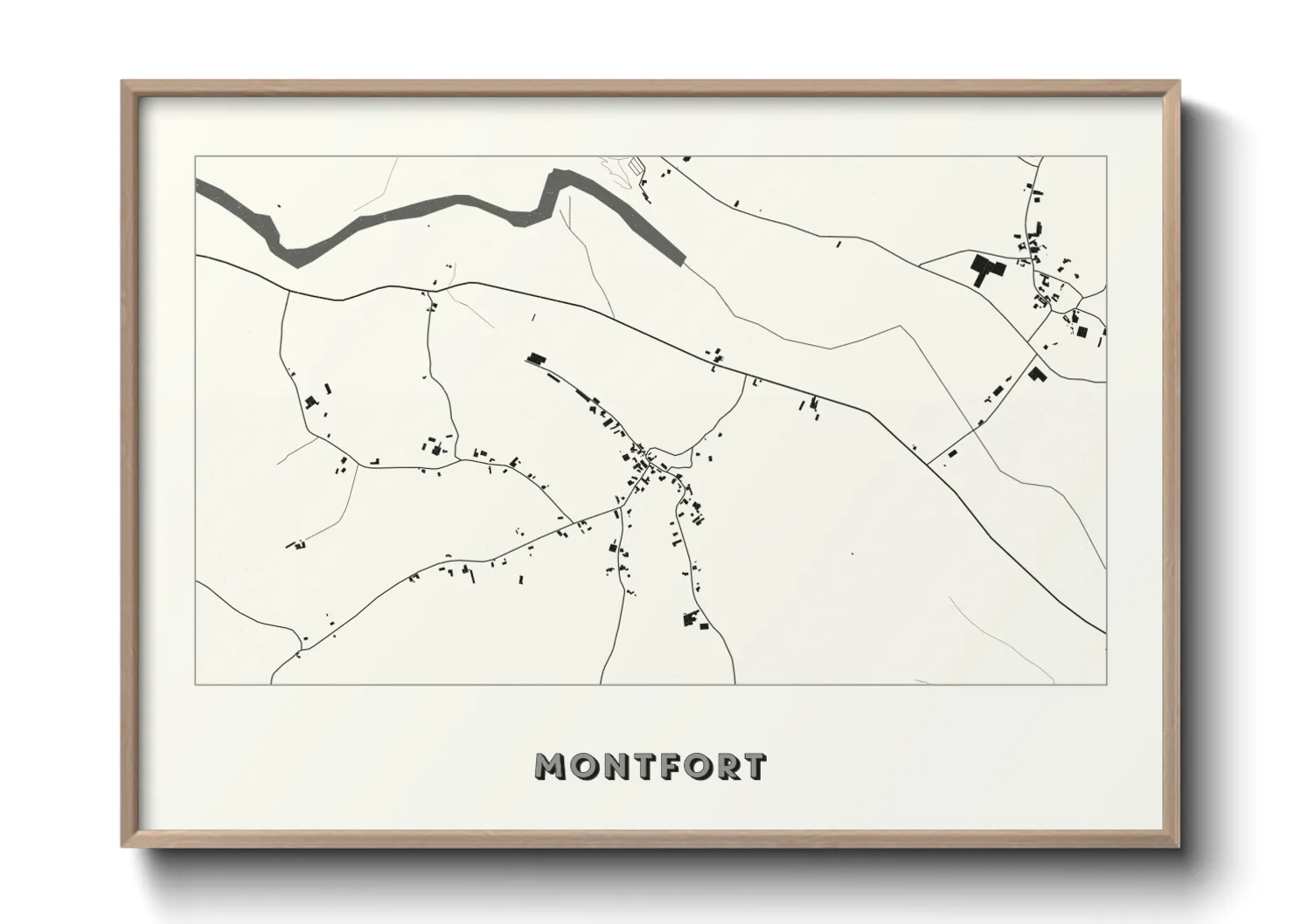 Une affiche de carte sur Montfort