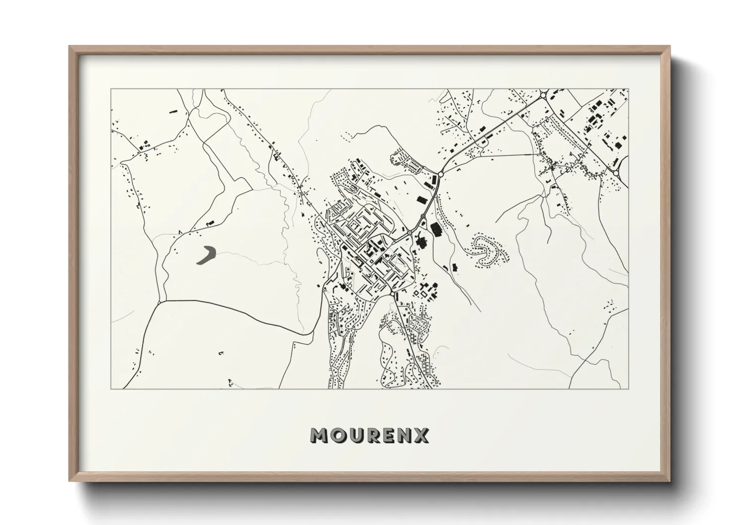 Une affiche de carte sur Mourenx