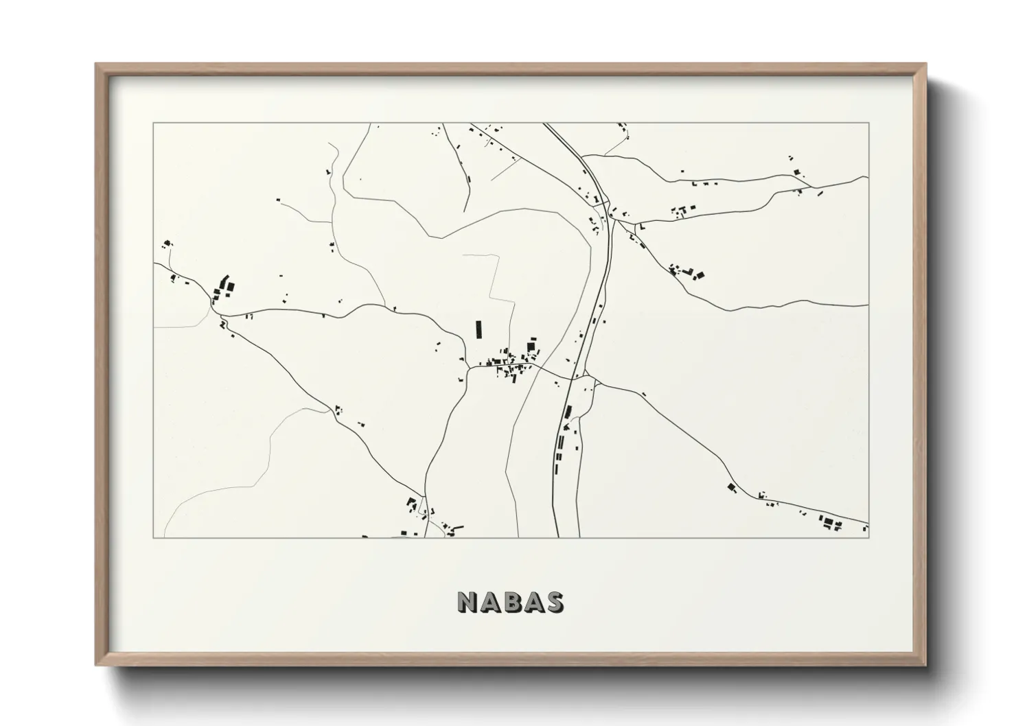 Une affiche de carte sur Nabas