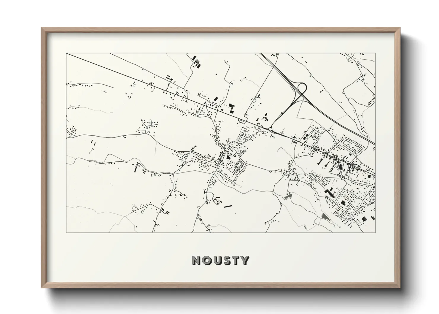 Une affiche de carte sur Nousty