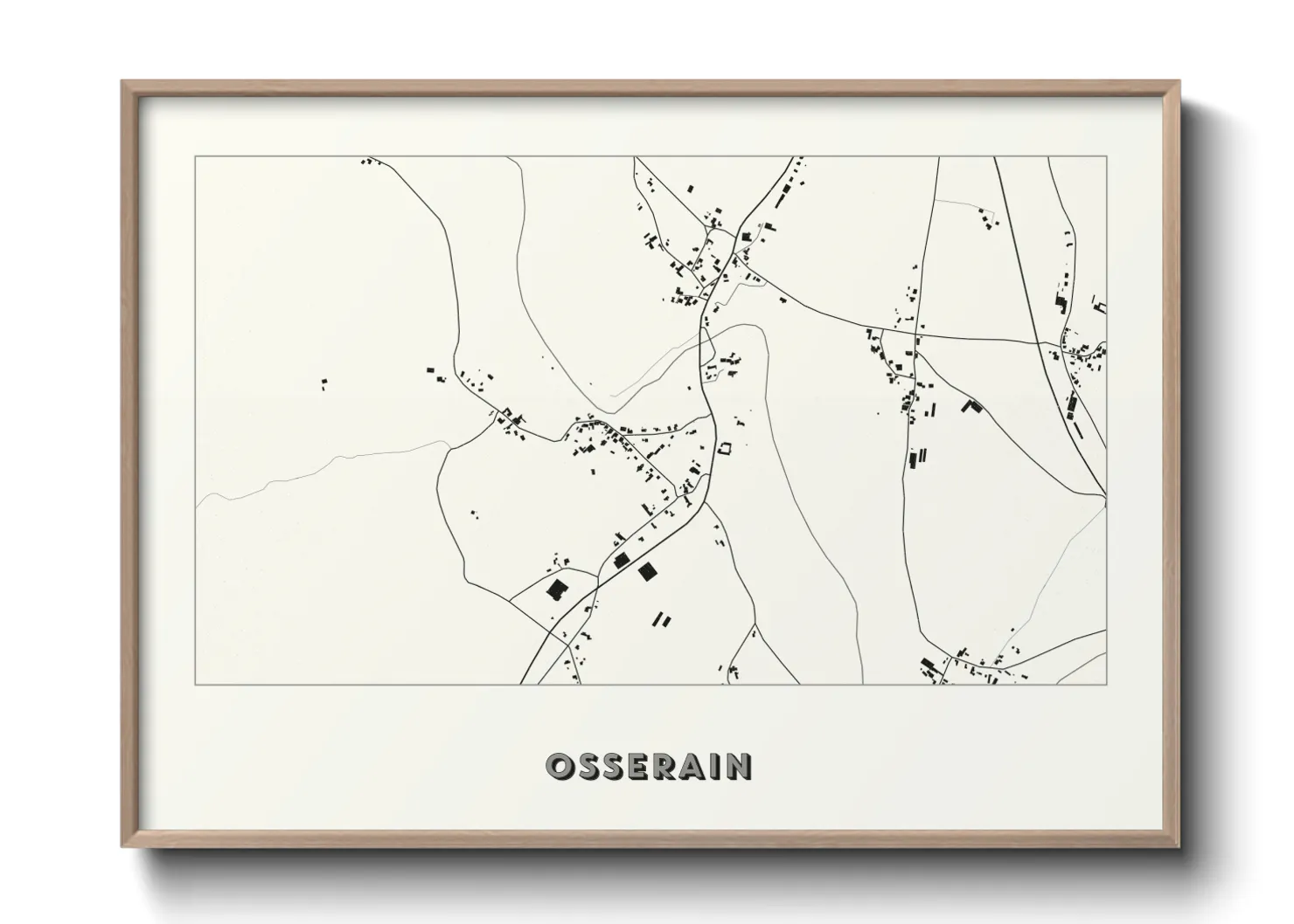 Une affiche de carte sur Osserain