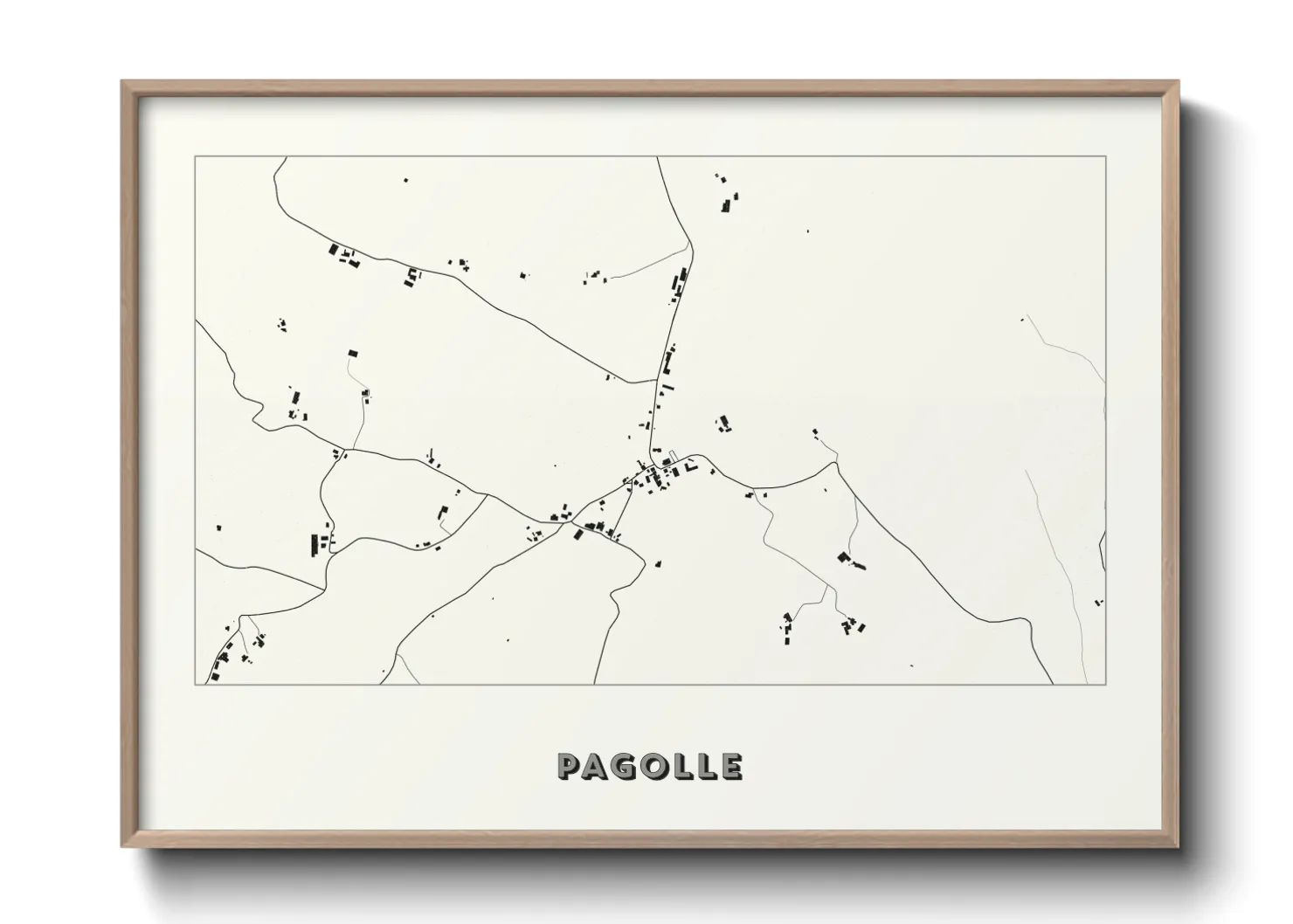 Une affiche de carte sur Pagolle