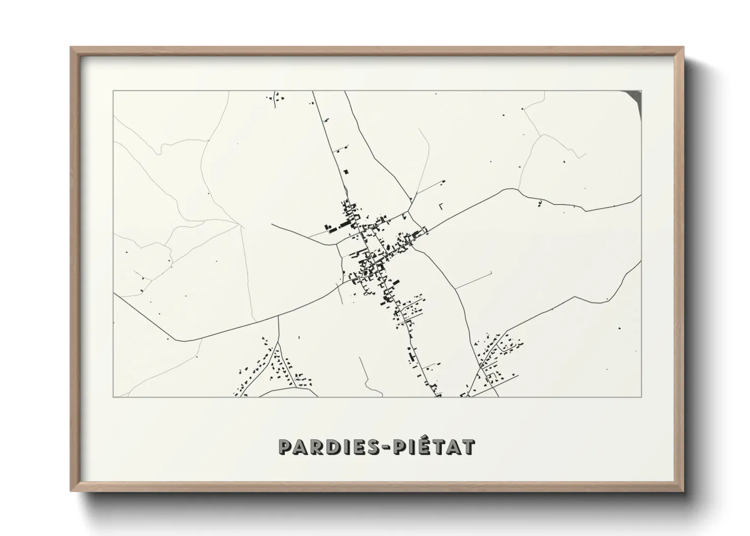 Une affiche de carte sur Pardies-Piétat