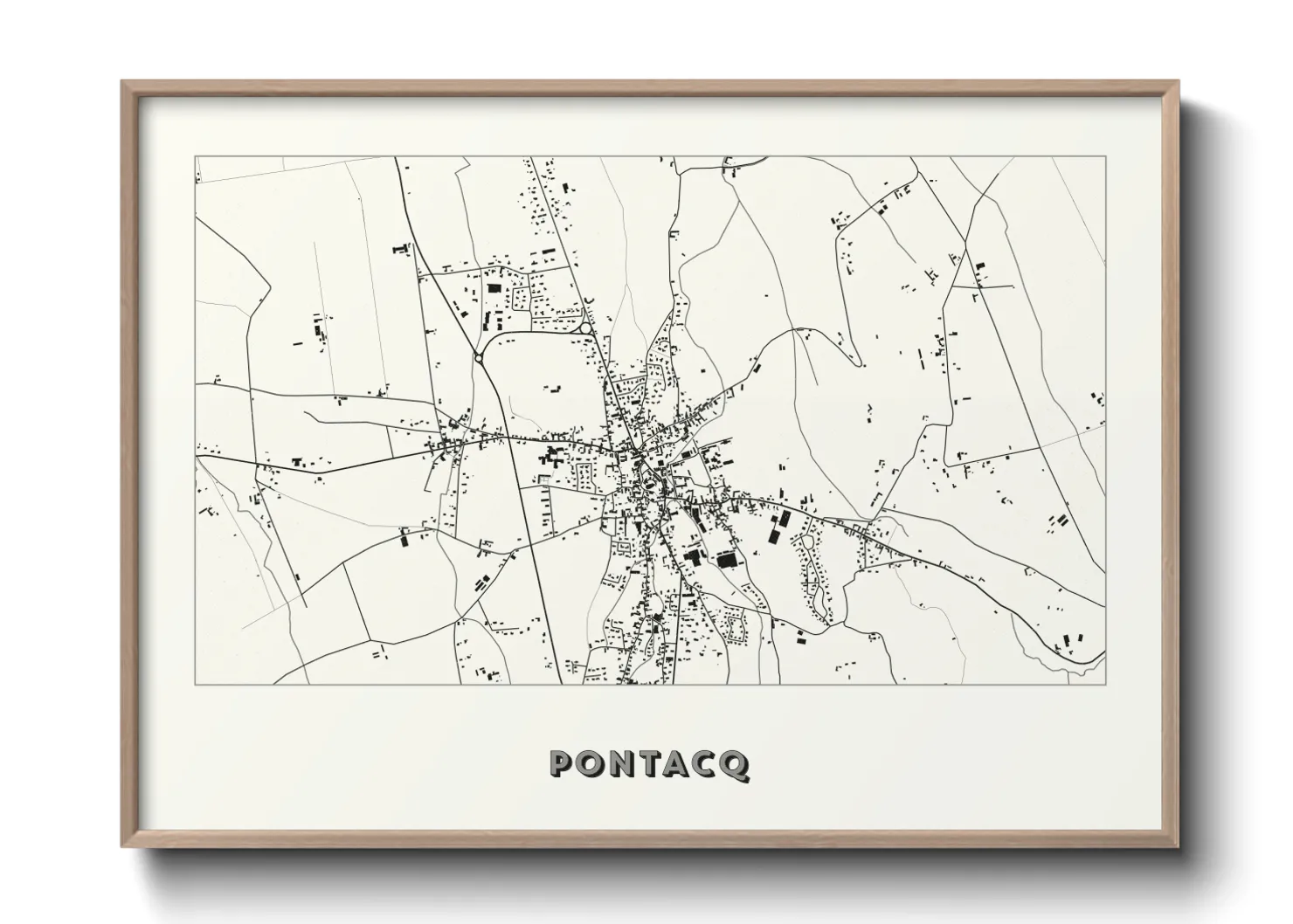 Une affiche de carte sur Pontacq