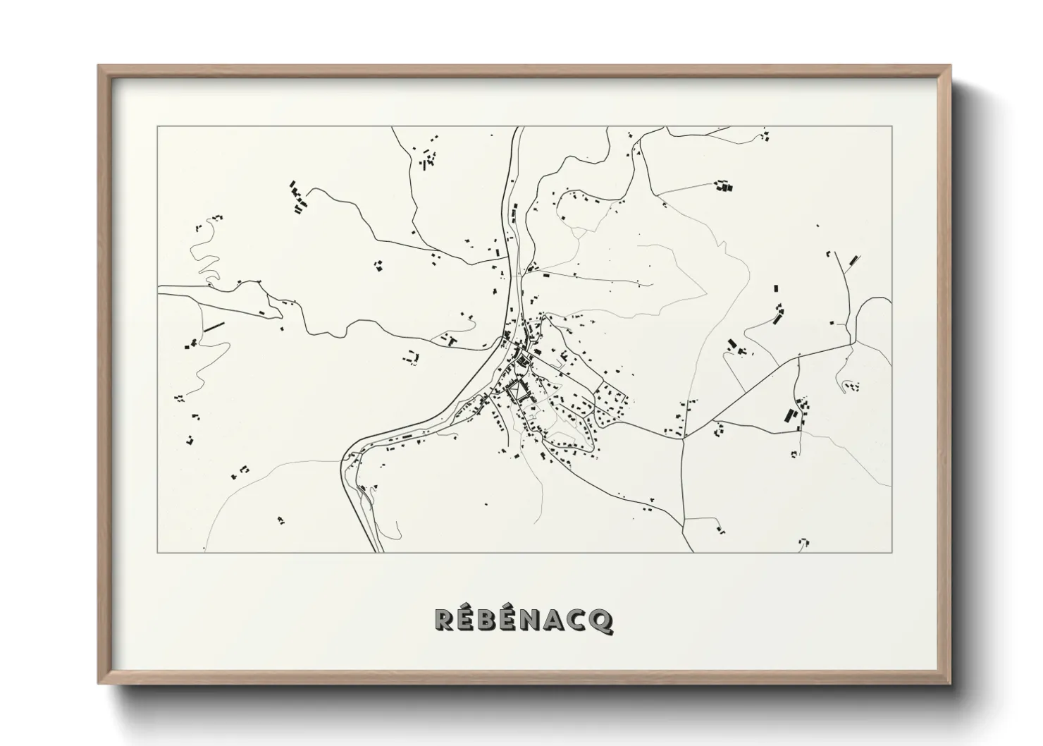 Une affiche de carte sur Rébénacq