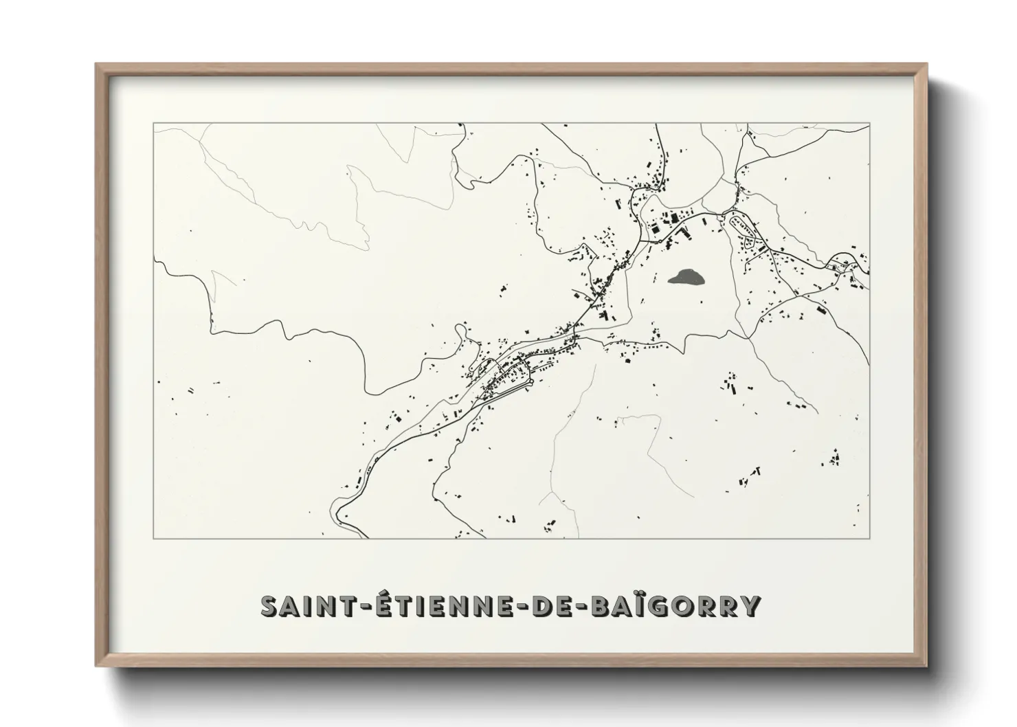 Une affiche de carte sur Saint-Étienne-de-Baïgorry