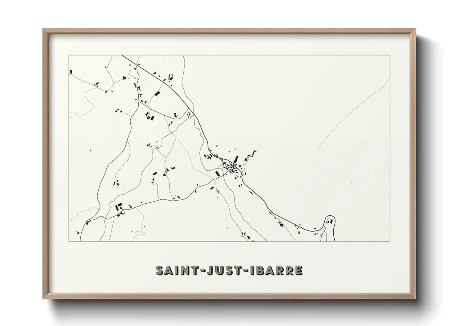 Une affiche de carte sur Saint-Just-Ibarre