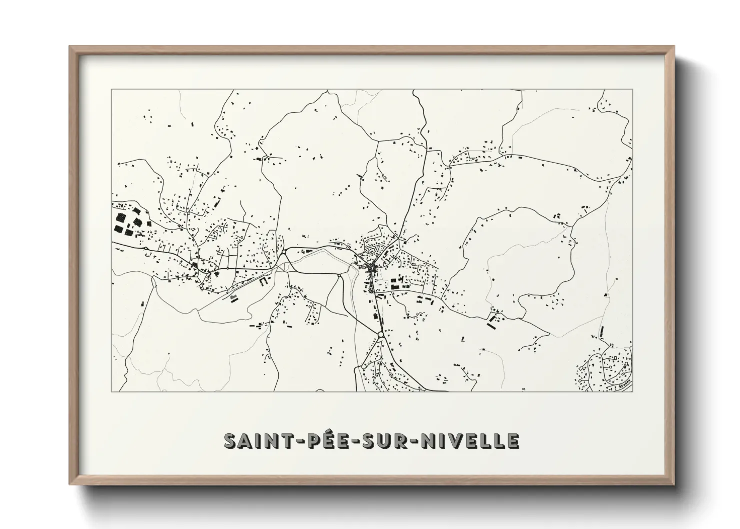 Une affiche de carte sur Saint-Pée-sur-Nivelle