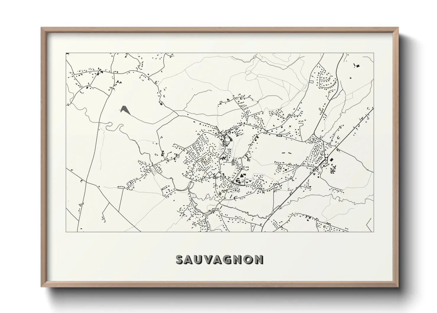 Une affiche de carte sur Sauvagnon