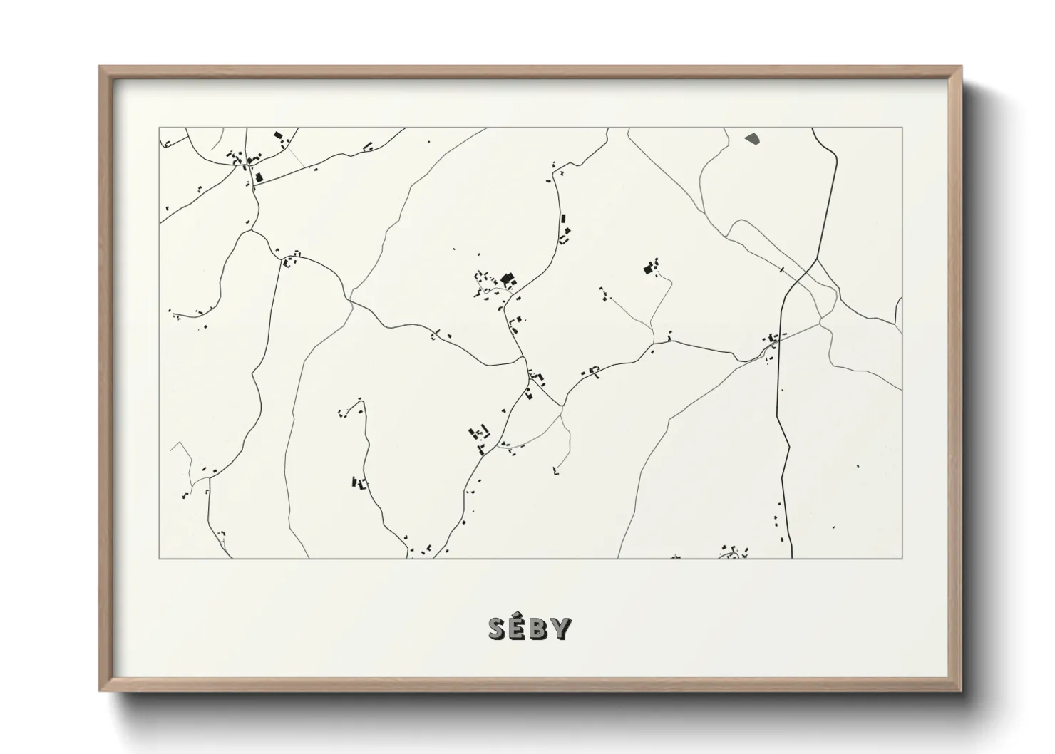 Une affiche de carte sur Séby