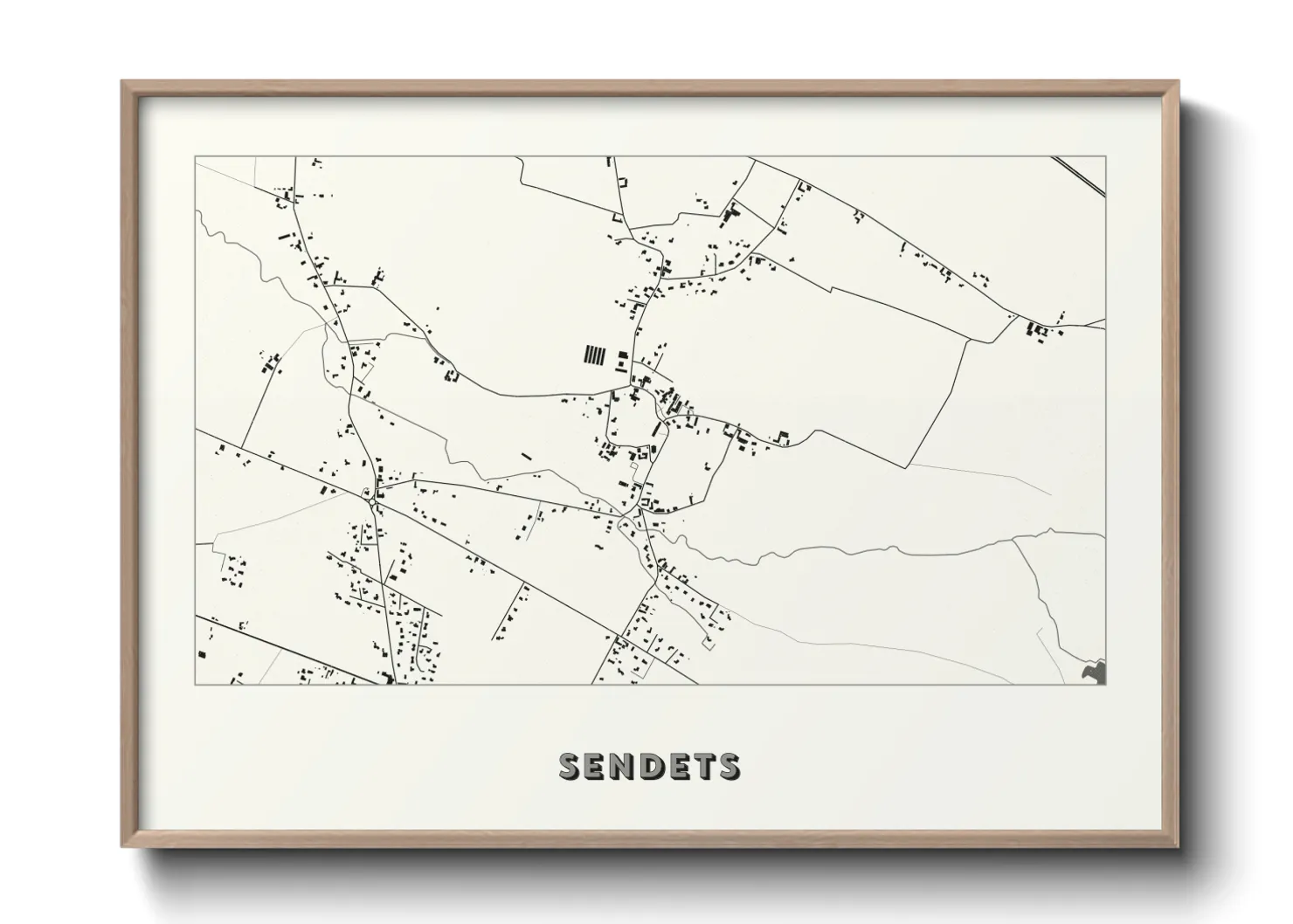 Une affiche de carte sur Sendets