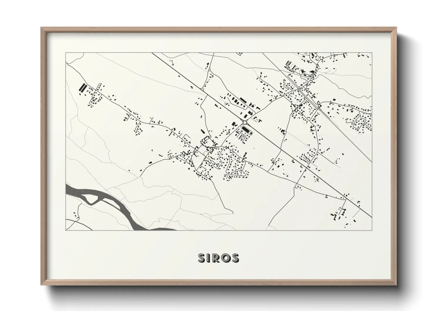 Une affiche de carte sur Siros