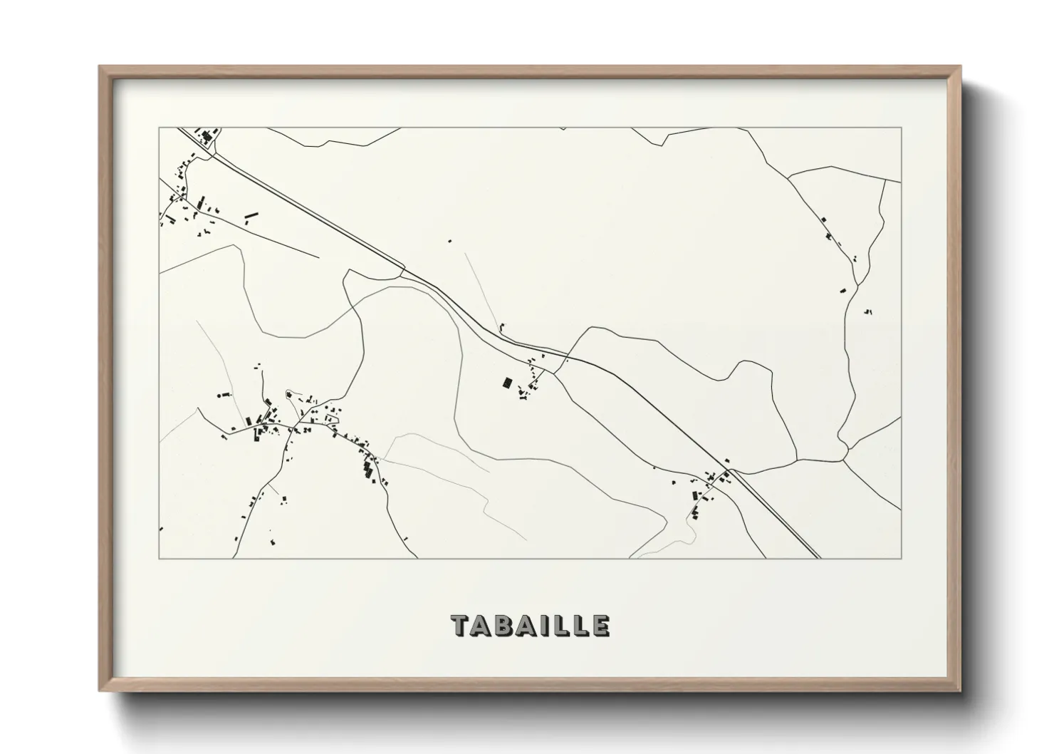 Une affiche de carte sur Tabaille