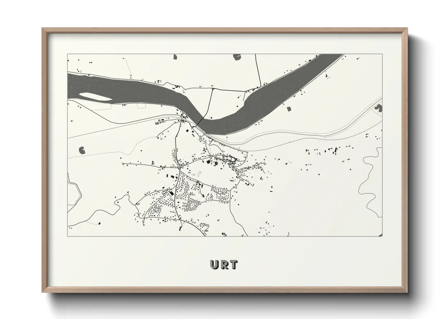 Une affiche de carte sur Urt