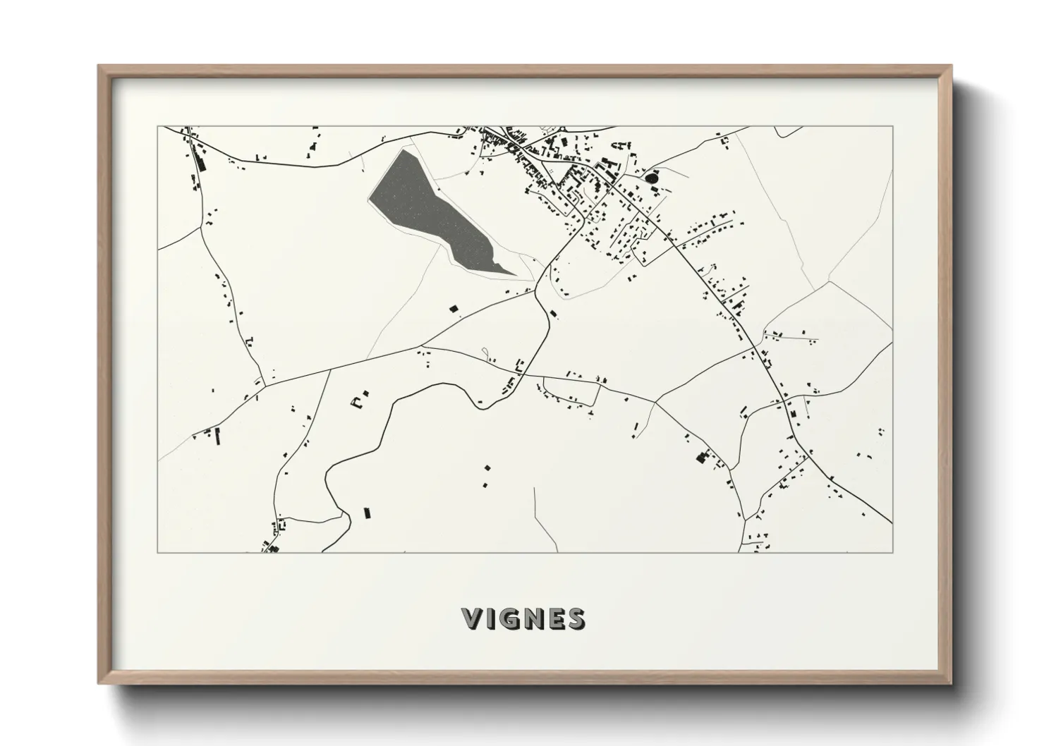 Une affiche de carte sur Vignes