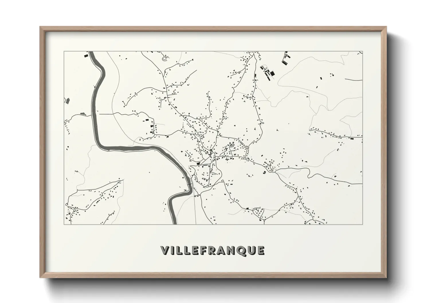 Une affiche de carte sur Villefranque