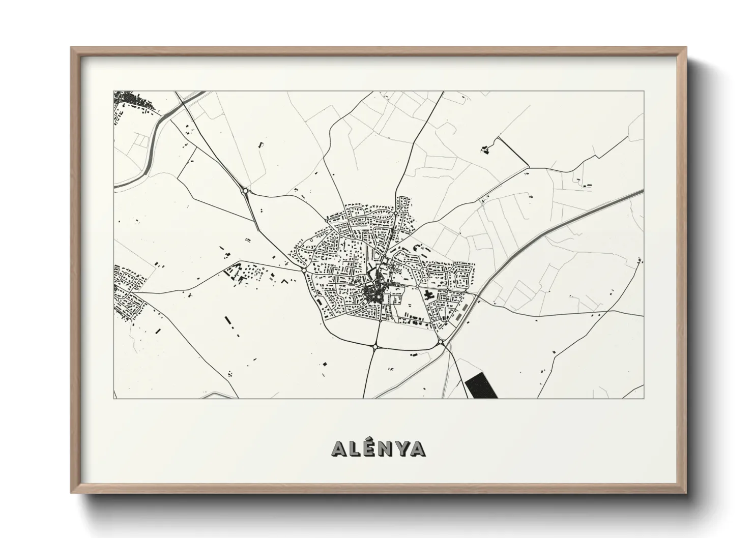 Une affiche de carte sur Alénya