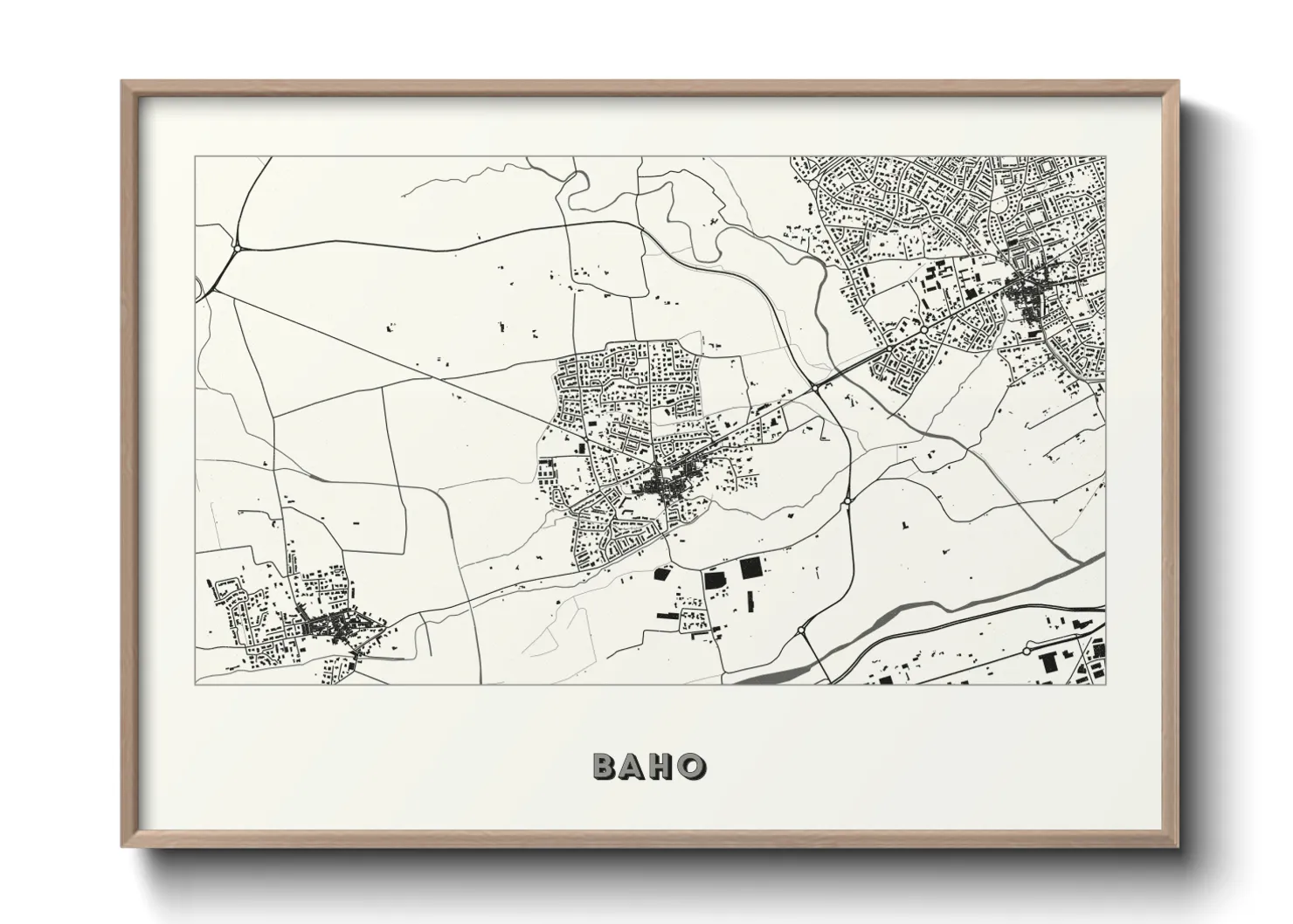 Une affiche de carte sur Baho
