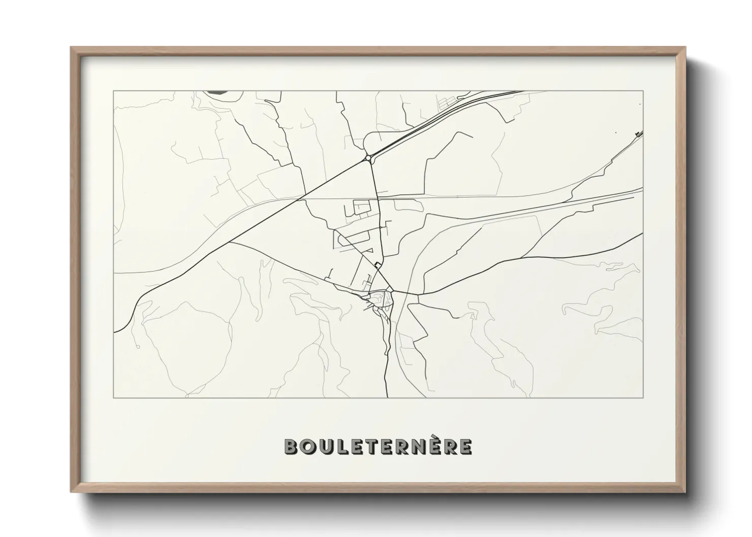 Une affiche de carte sur Bouleternère