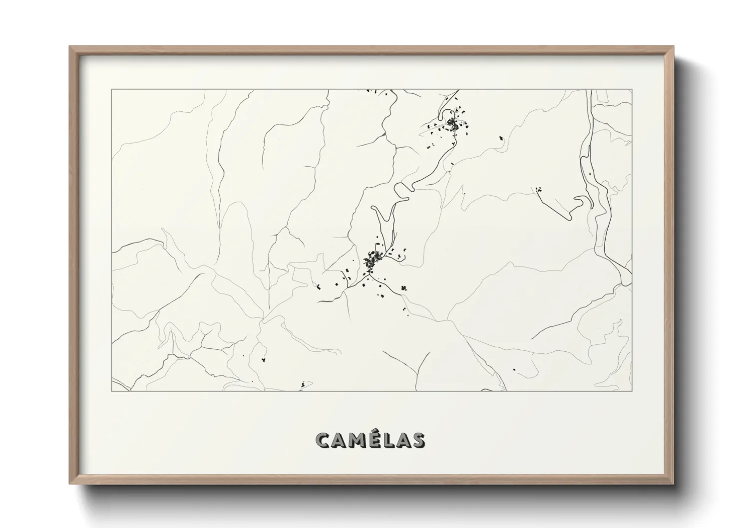Une affiche de carte sur Camélas