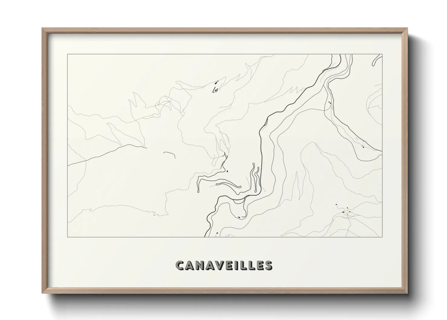Une affiche de carte sur Canaveilles