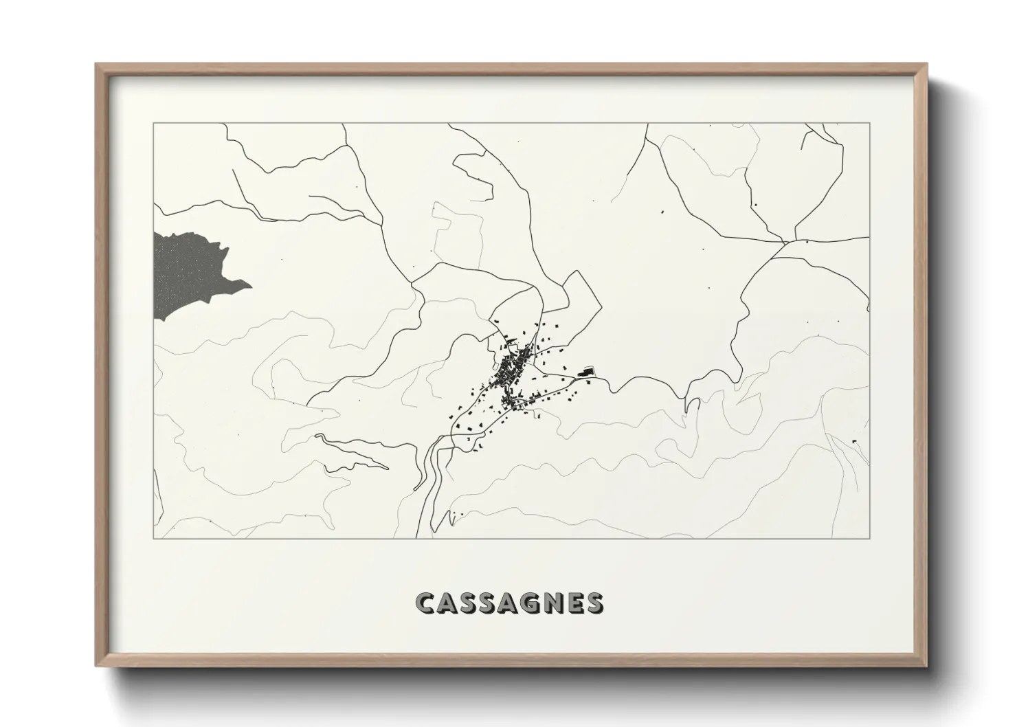 Une affiche de carte sur Cassagnes