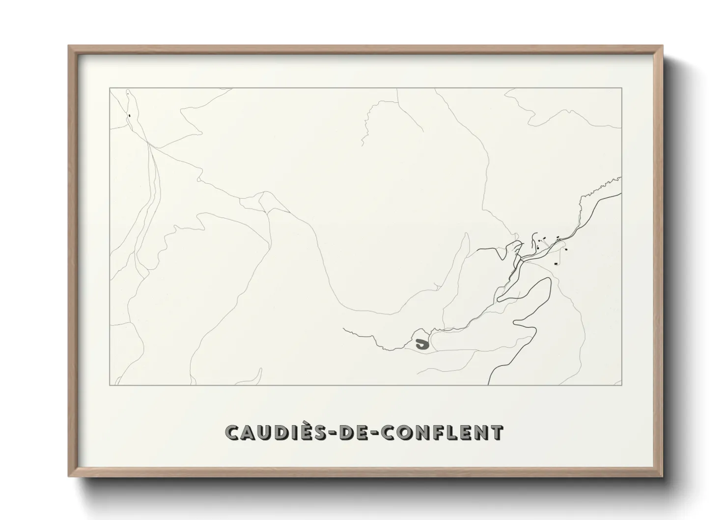Une affiche de carte sur Caudiès-de-Conflent