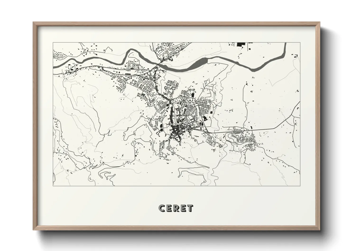 Une affiche de carte sur Ceret