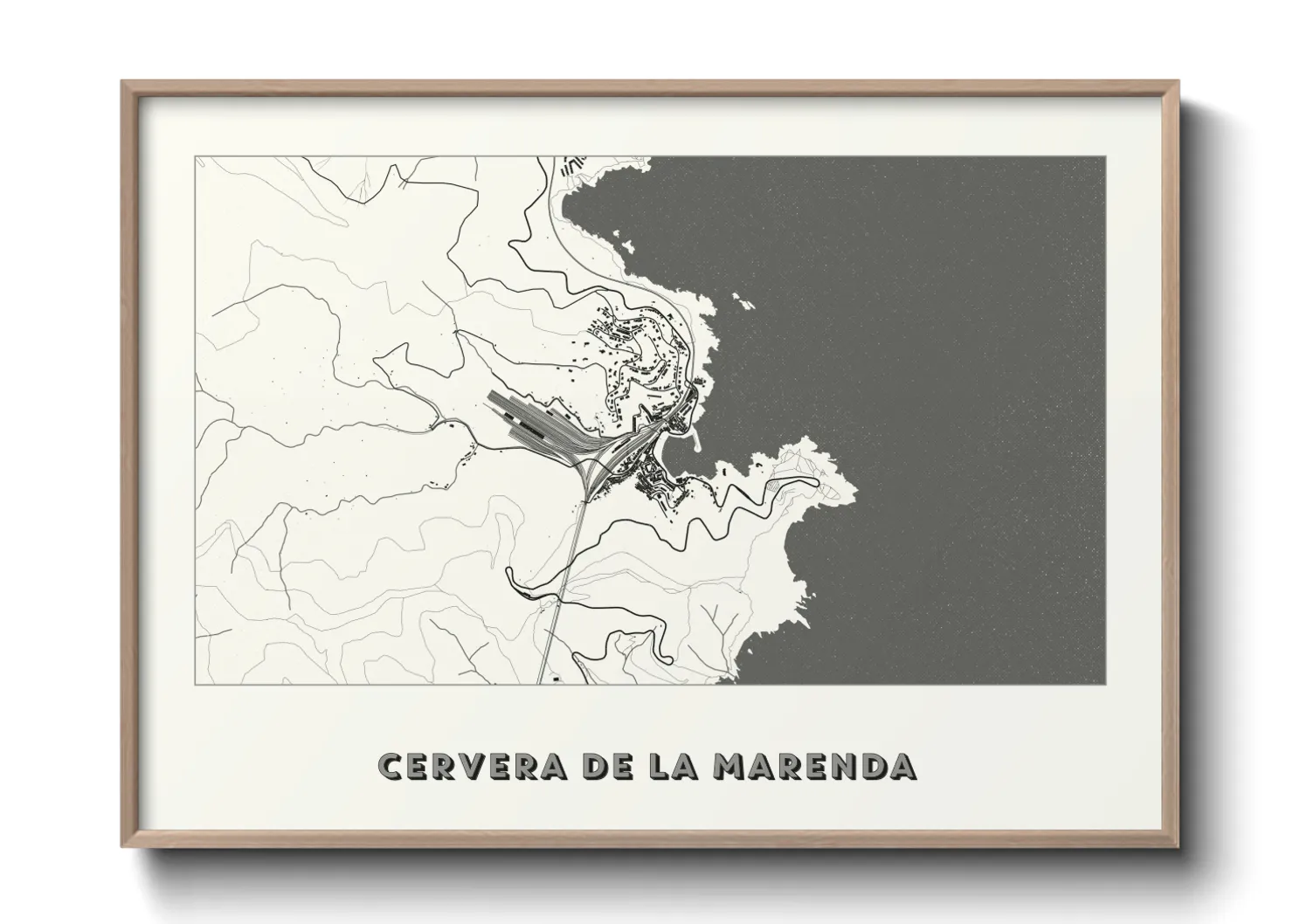 Une affiche de carte sur Cervera de la Marenda