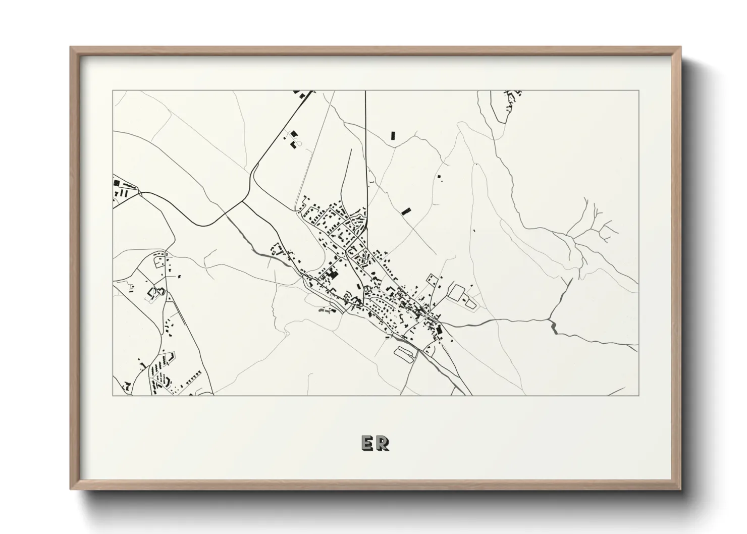 Une affiche de carte sur Er