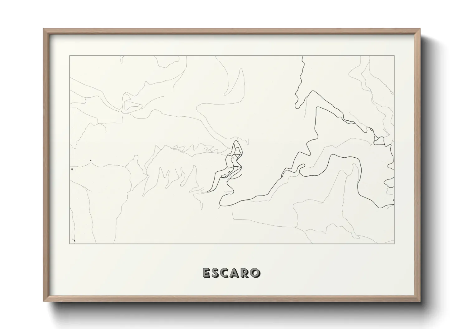 Une affiche de carte sur Escaro