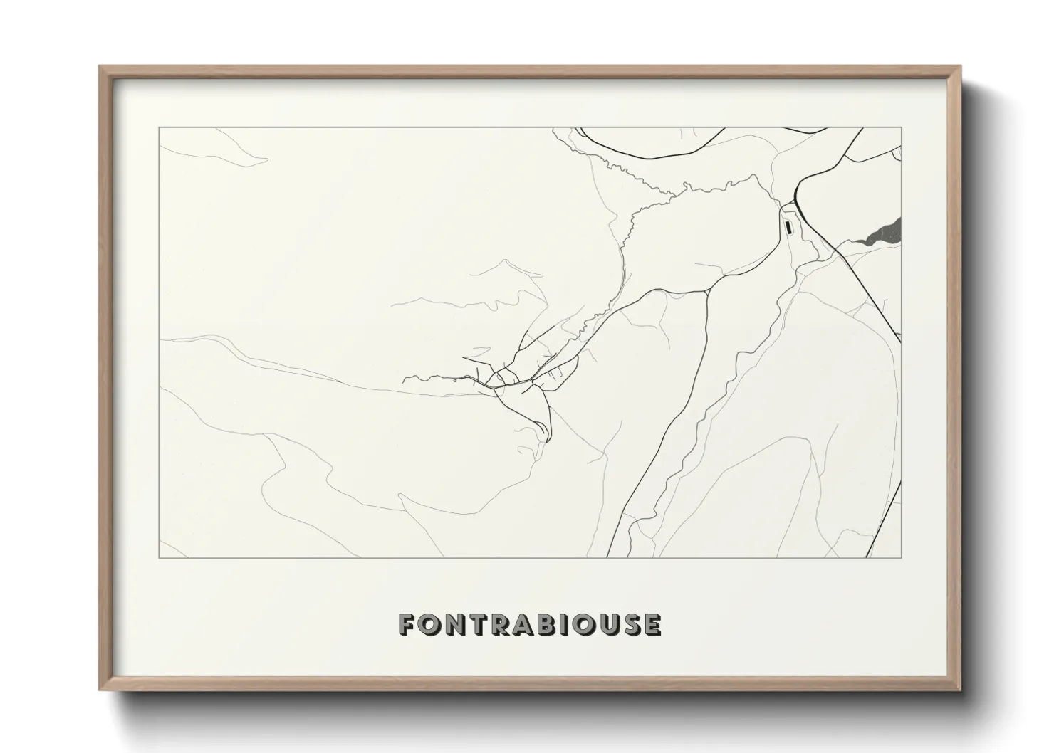 Une affiche de carte sur Fontrabiouse