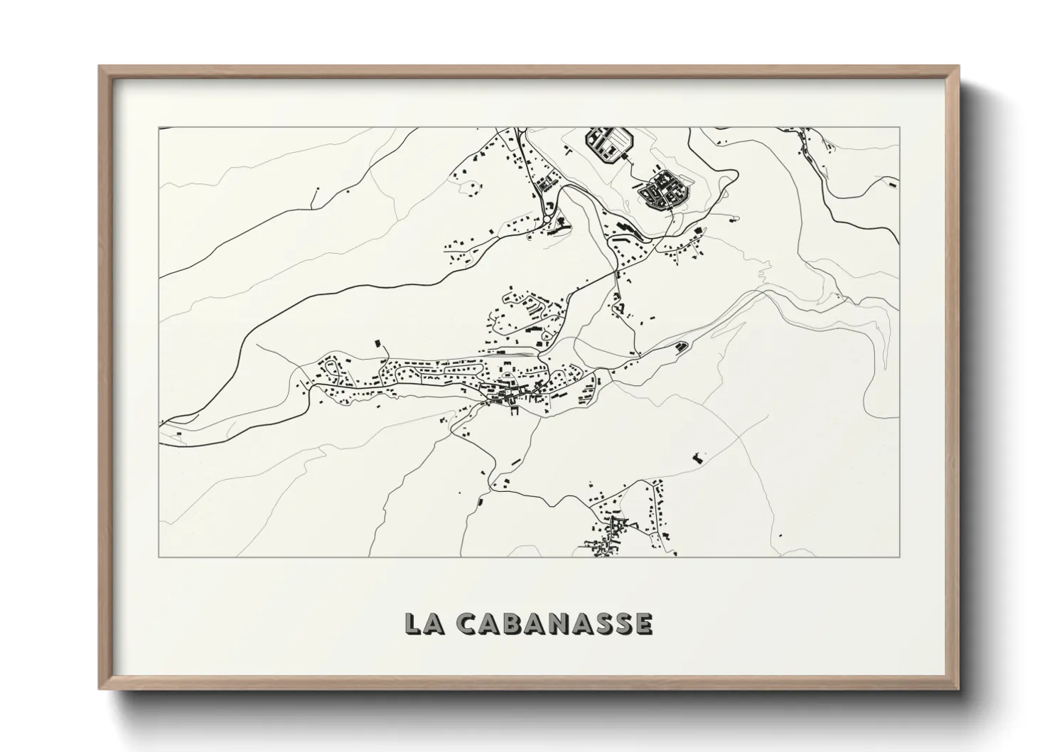 Une affiche de carte sur La Cabanasse