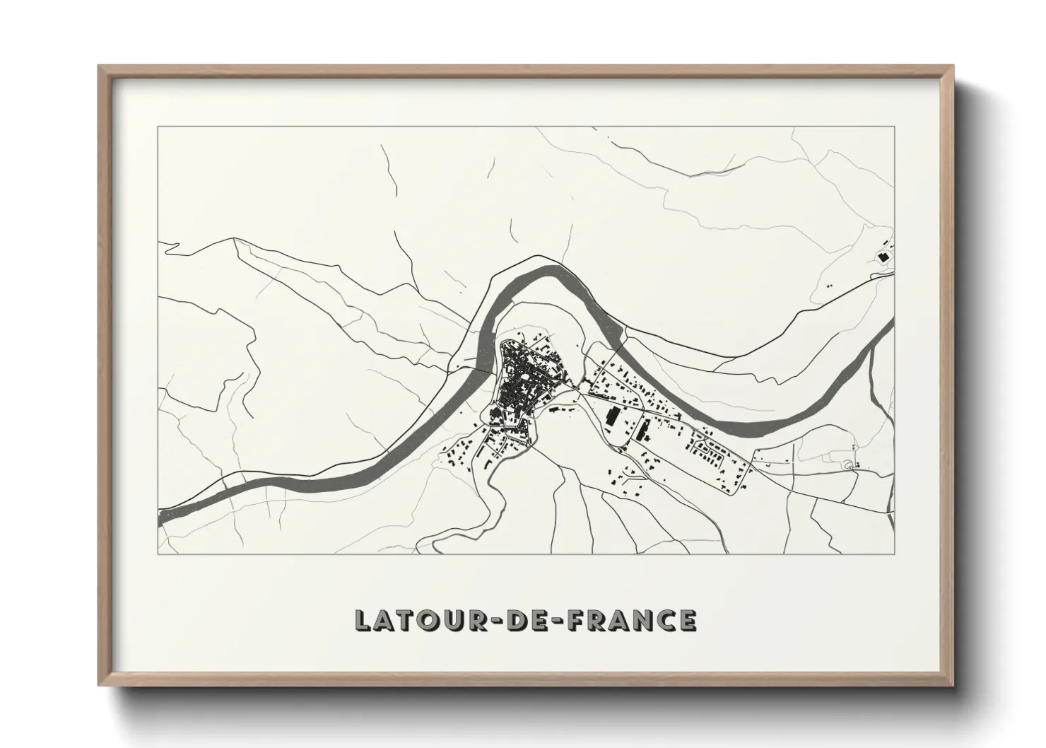 Une affiche de carte sur Latour-de-France
