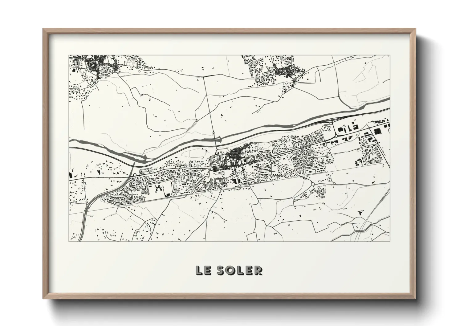 Une affiche de carte sur Le Soler