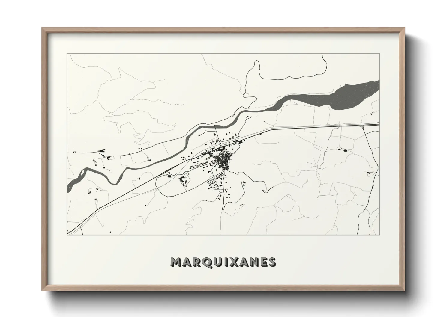 Une affiche de carte sur Marquixanes